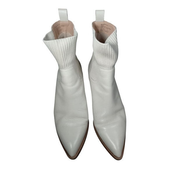 Steve Madden White Leather Ankle Cowboy Boots EUC Size 10 - Picture 2 of 5